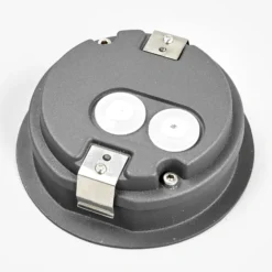 Lucande LED-seinäuppovalaisin Loya, Ø 11,5 cm, harmaa, IP54