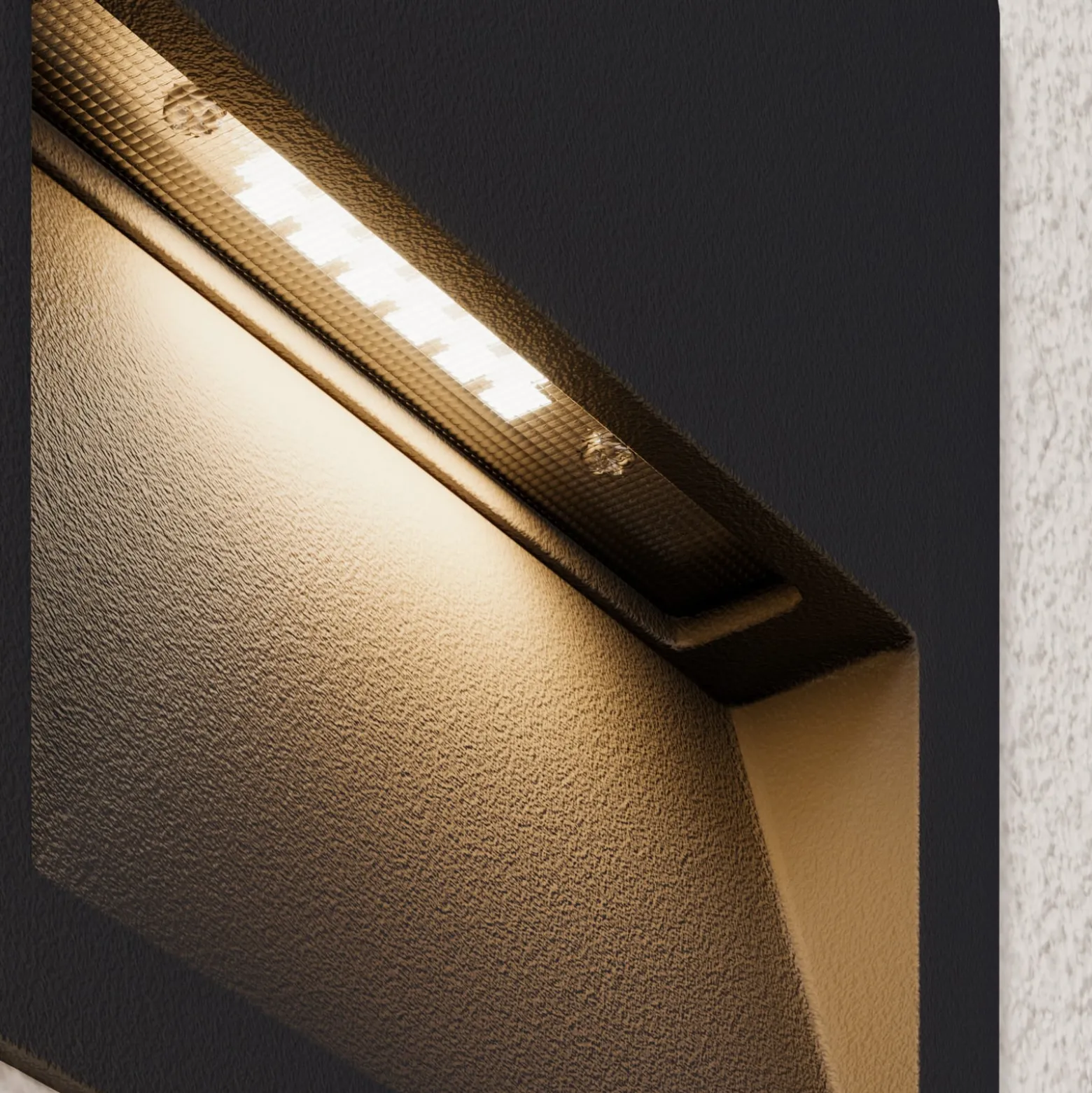 Lucande LED-seinäuppovalaisin Loya, 11,5x11,5 cm, harmaa, IP54