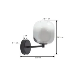 Lucande LED-seinävalaisin Avelina, savunharmaa