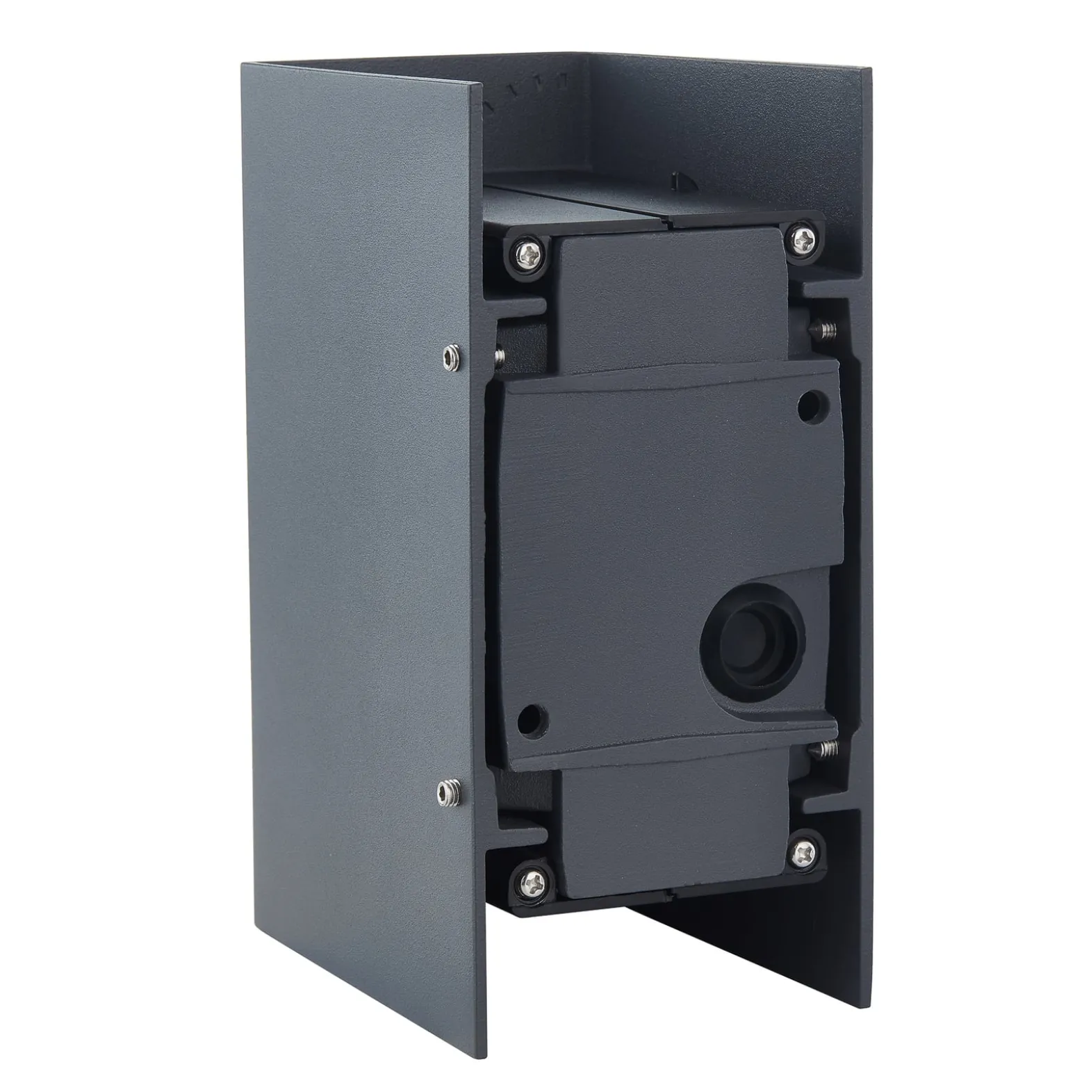 Lucande LED-seinävalaisin Kimian, korkeus 17 cm, antrasiitti, IP54