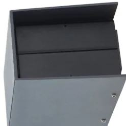 Lucande LED-seinävalaisin Kimian, korkeus 17 cm, antrasiitti, IP54