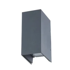 Lucande LED-seinävalaisin Kimian, korkeus 17 cm, antrasiitti, IP54