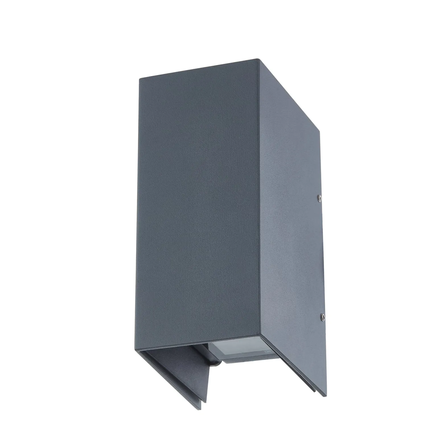 Lucande LED-seinävalaisin Kimian, korkeus 17 cm, antrasiitti, IP54