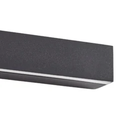 Lucande LED-seinävalaisin Kinsley, 90 cm, musta, himmennettävä, CCT