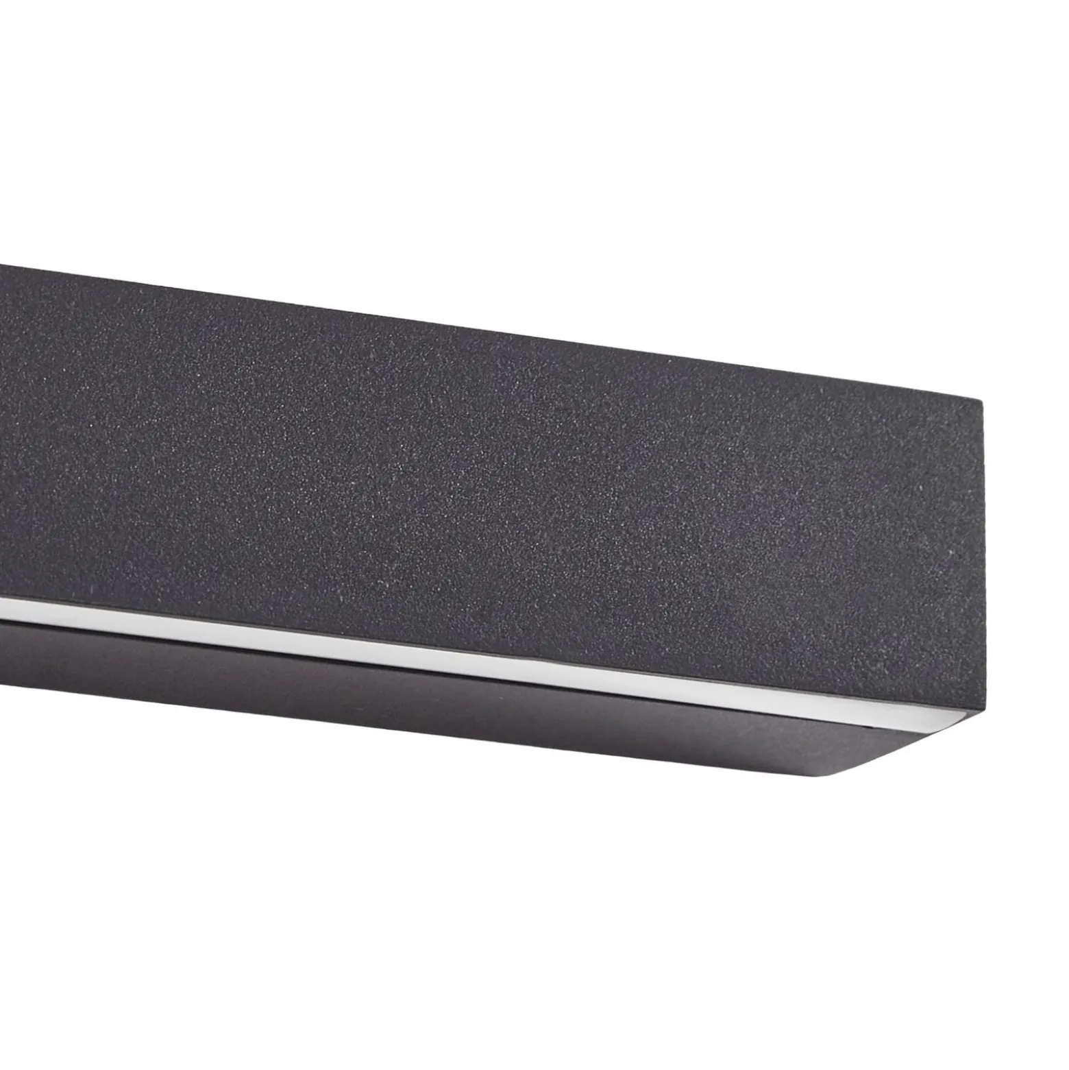 Lucande LED-seinävalaisin Kinsley, 90 cm, musta, himmennettävä, CCT