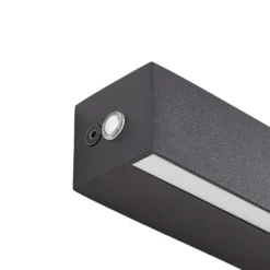 Lucande LED-seinävalaisin Kinsley, 90 cm, musta, himmennettävä, CCT