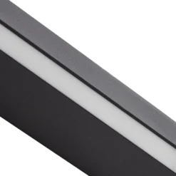 Lucande LED-seinävalaisin Kinsley, 90 cm, musta, himmennettävä, CCT