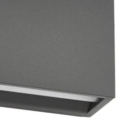 Lucande LED-seinävalaisin Lengo, 100 cm, antrasiitti, ylös/alas 3000 K