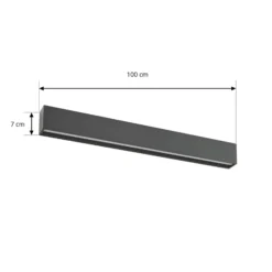 Lucande LED-seinävalaisin Lengo, 100 cm, antrasiitti, ylös/alas 3000 K