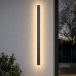 Lucande LED-seinävalaisin Lengo, 100 cm, antrasiitti, ylös/alas 3000 K
