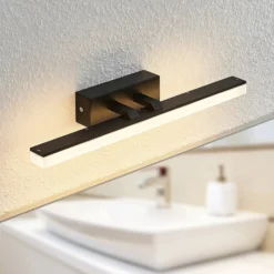 Lucande LED-seinävalaisin Lisana, vaakasuora, 46 cm, IP44