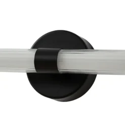 Lucande LED-seinävalaisin Melisa, musta, 90 cm, CCT, IP44