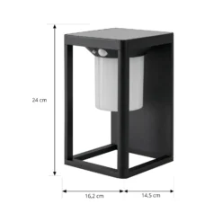 Lucande LED-seinävalaisin Tilena, musta, alumiini, anturi