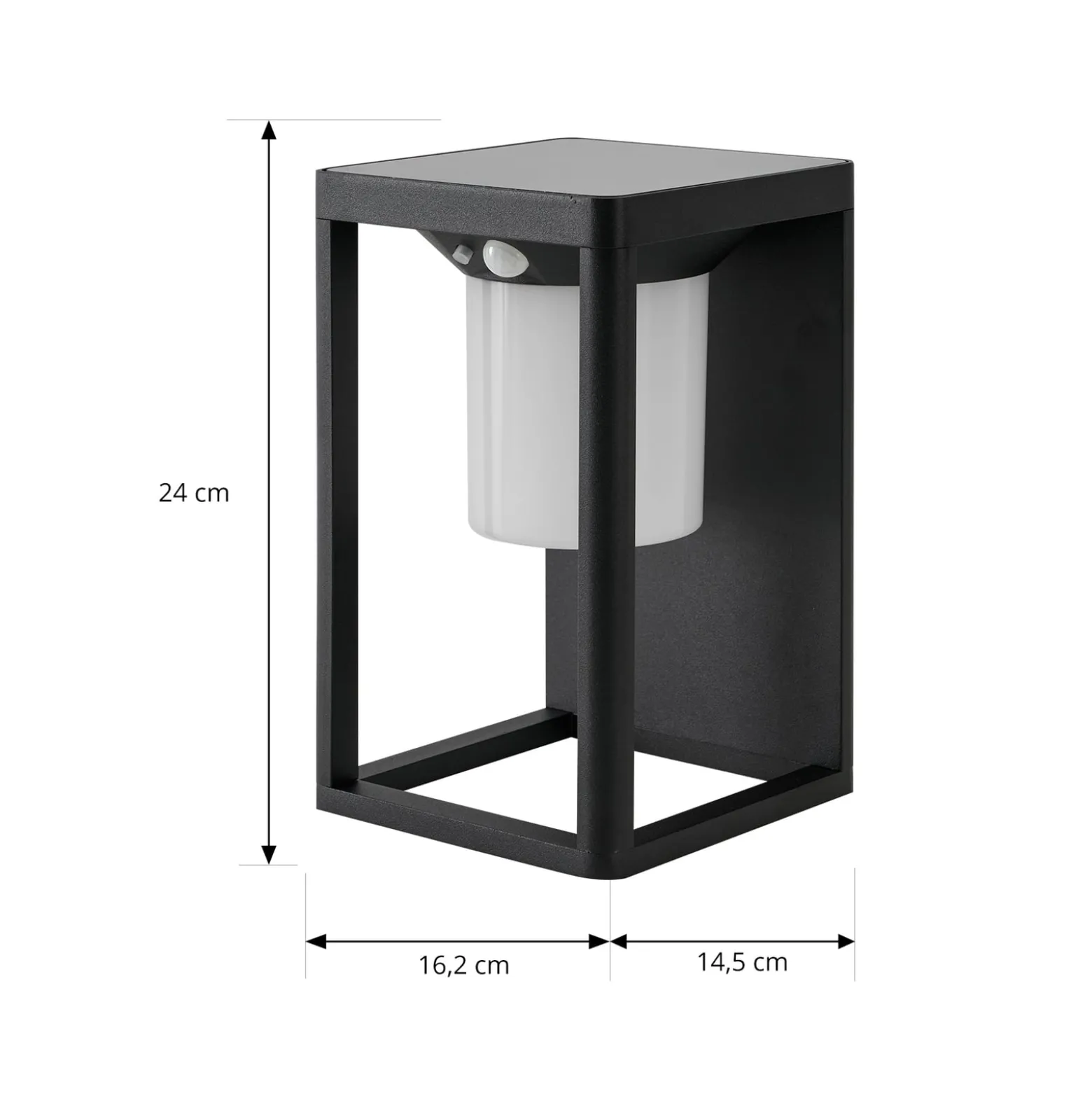 Lucande LED-seinävalaisin Tilena, musta, alumiini, anturi