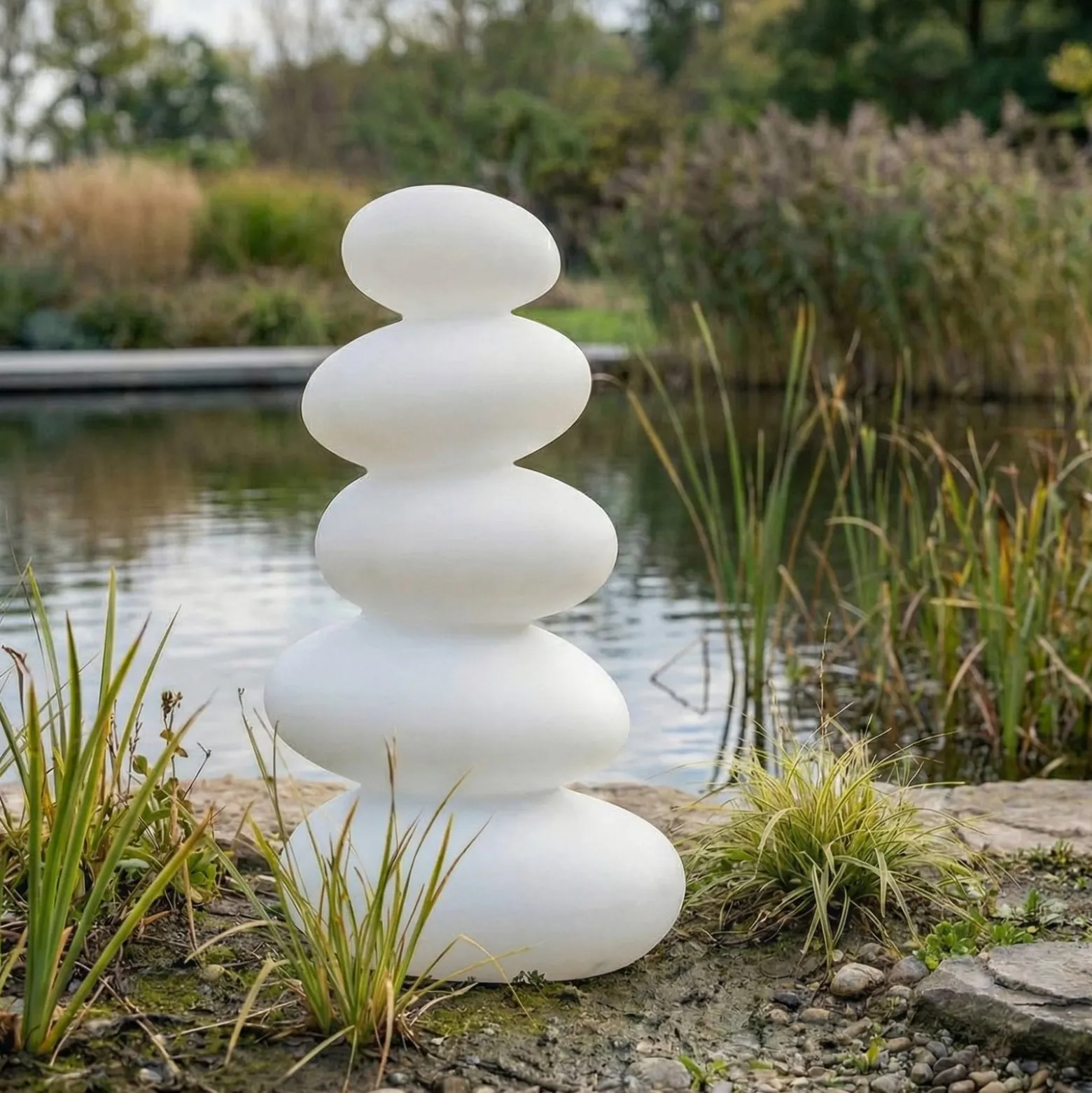 Lucande LED-terassivalaisin Soriel, valkoinen, 72 cm, himmennettävä, IP54