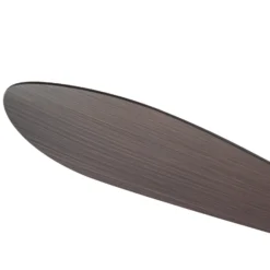 Lucande LED-ulkokatostuuletin Winrod, tumma puu, himmennettävä