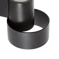 Lucande LED-ulkoseinälamppu Elune, mattamusta, ylös/alas