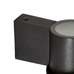 Lucande LED-ulkoseinälamppu Elune, mattamusta, ylös/alas