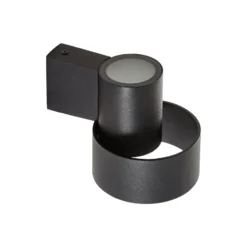 Lucande LED-ulkoseinälamppu Elune, mattamusta, ylös/alas