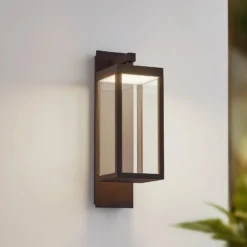 Lucande LED-ulkoseinälamppu Ferdinand, ruoste, metalli, IP54