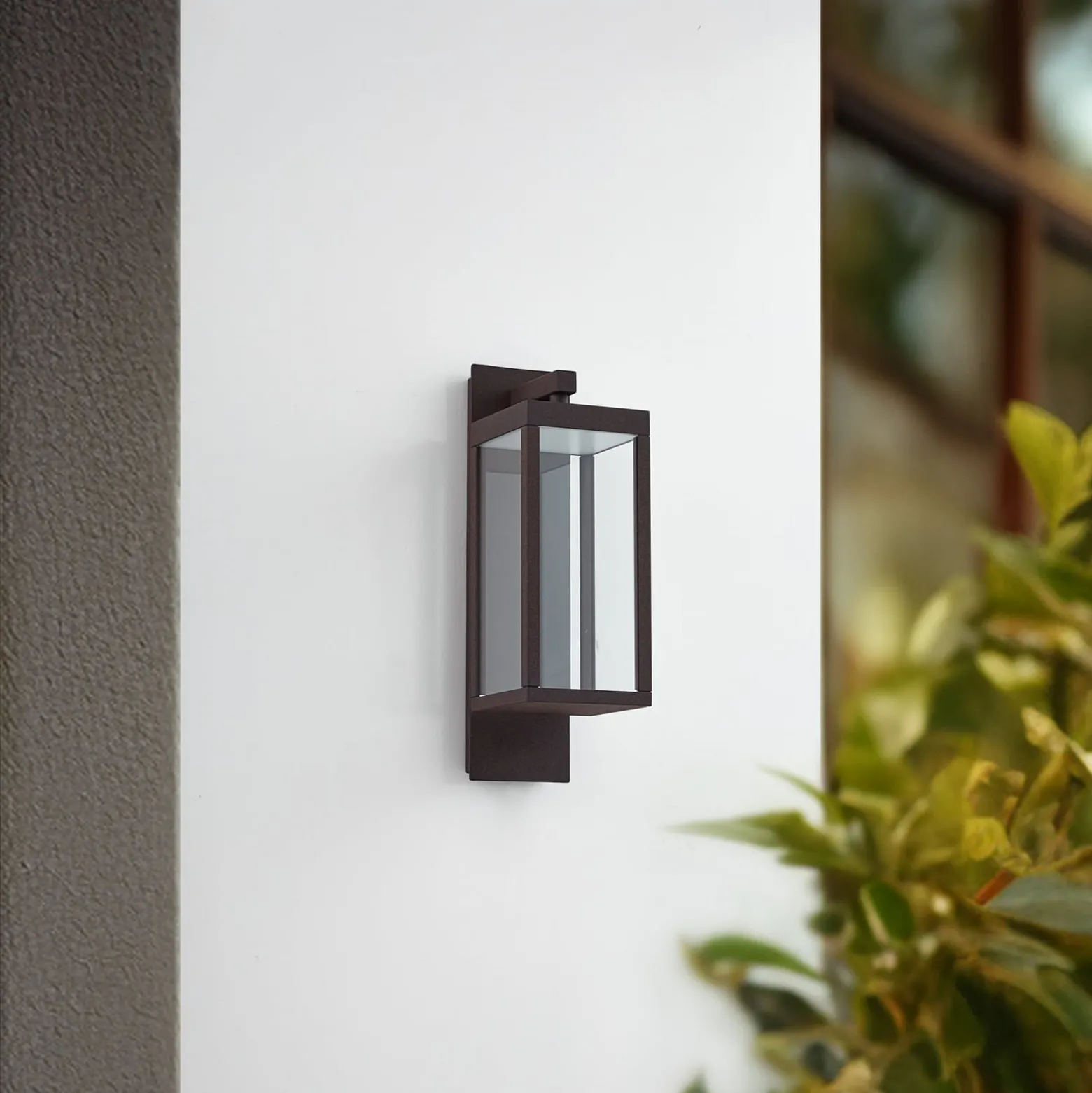 Lucande LED-ulkoseinälamppu Ferdinand, ruoste, metalli, IP54