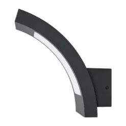Lucande LED-ulkoseinälamppu Juvia, 19 cm, antrasiitti, IP54