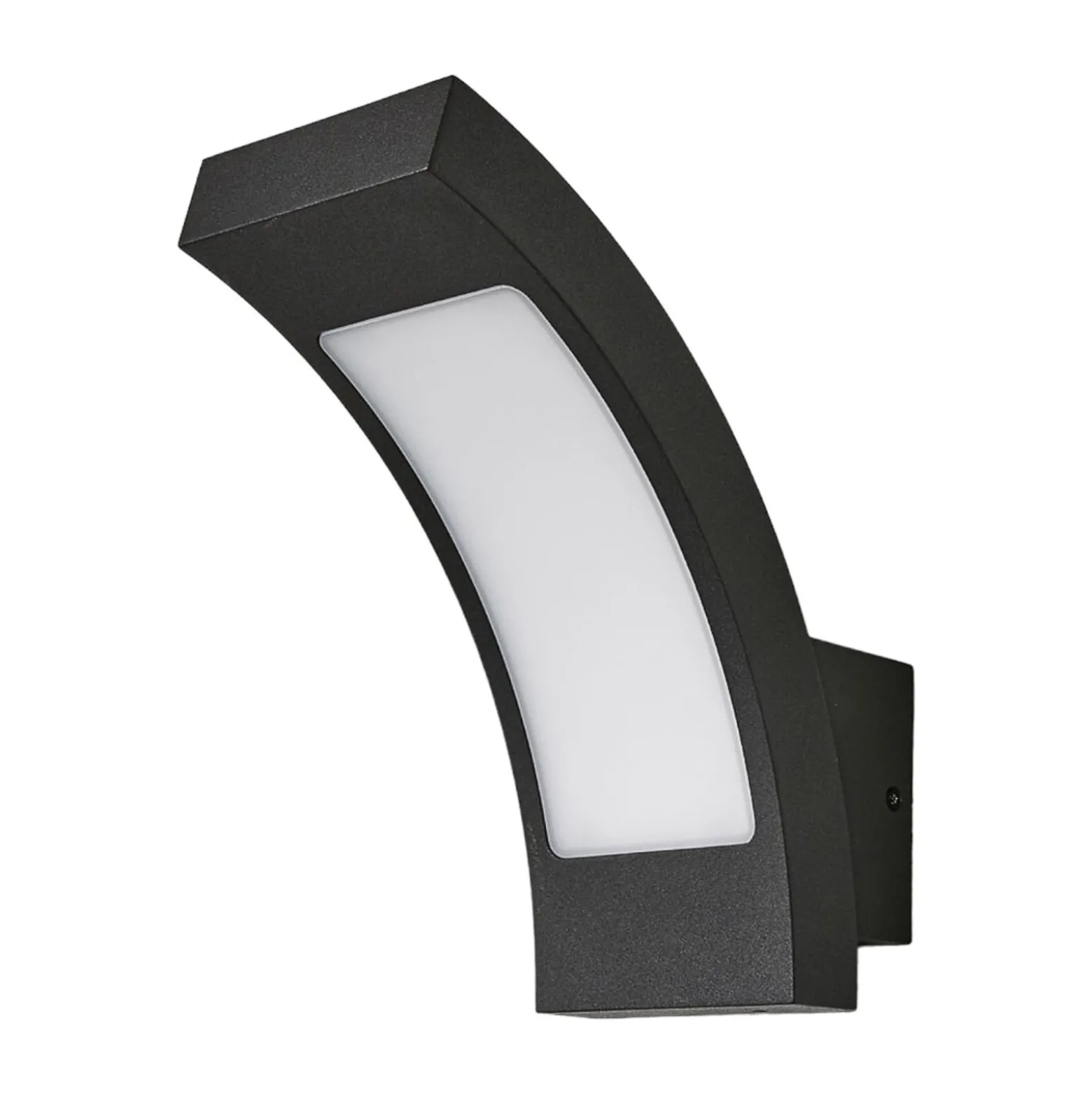 Lucande LED-ulkoseinälamppu Juvia, 19 cm, antrasiitti, IP54