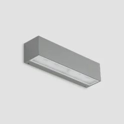 Lucande LED-ulkoseinälamppu Lengo 25 cm, hopea, valo ylös/alas, 3 000 K