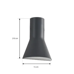 Lucande LED-ulkoseinälamppu Zephy Up/Down, musta, IP54, CCT