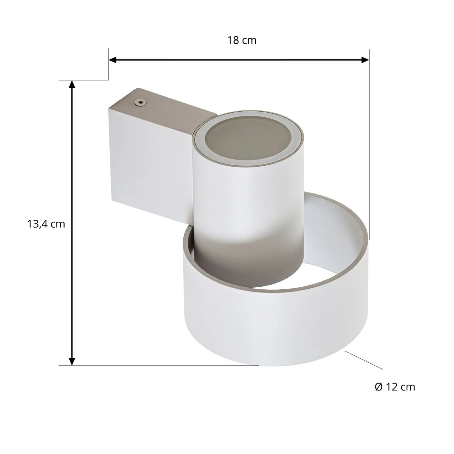 Lucande LED-ulkoseinävalaisin Elune, vaaleanharmaa, IP44, ylös/alas