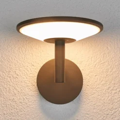 Lucande LED-ulkoseinävalaisin Fenia, antrasiitti, alumiini, IP65