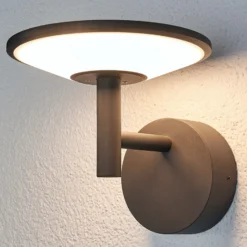 Lucande LED-ulkoseinävalaisin Fenia, antrasiitti, alumiini, IP65