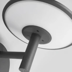 Lucande LED-ulkoseinävalaisin Fenia, anturi, IP54, antrasiittipunainen