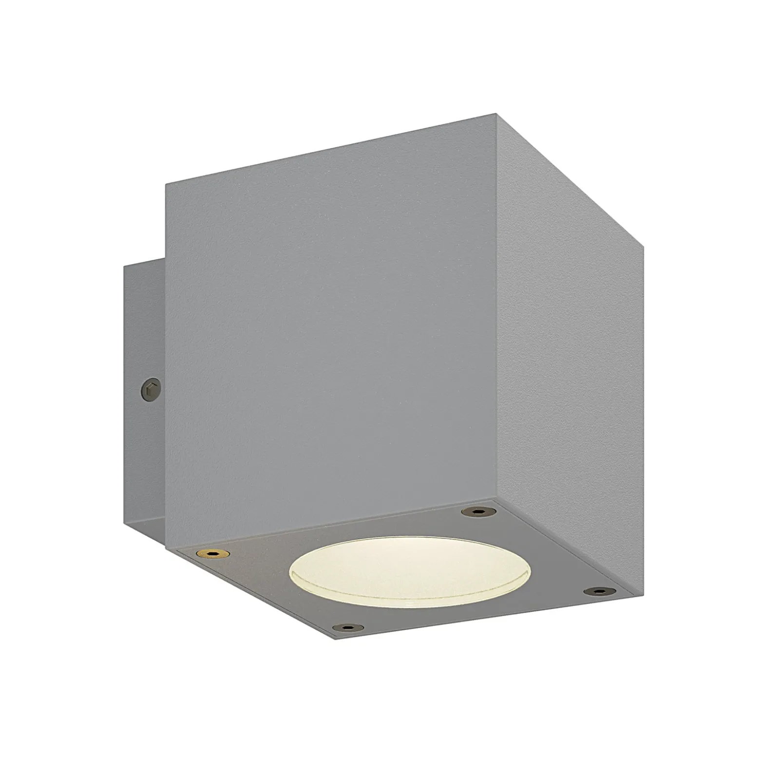 Lucande LED-ulkoseinävalaisin Jarno, hopea, metalli, 9cm