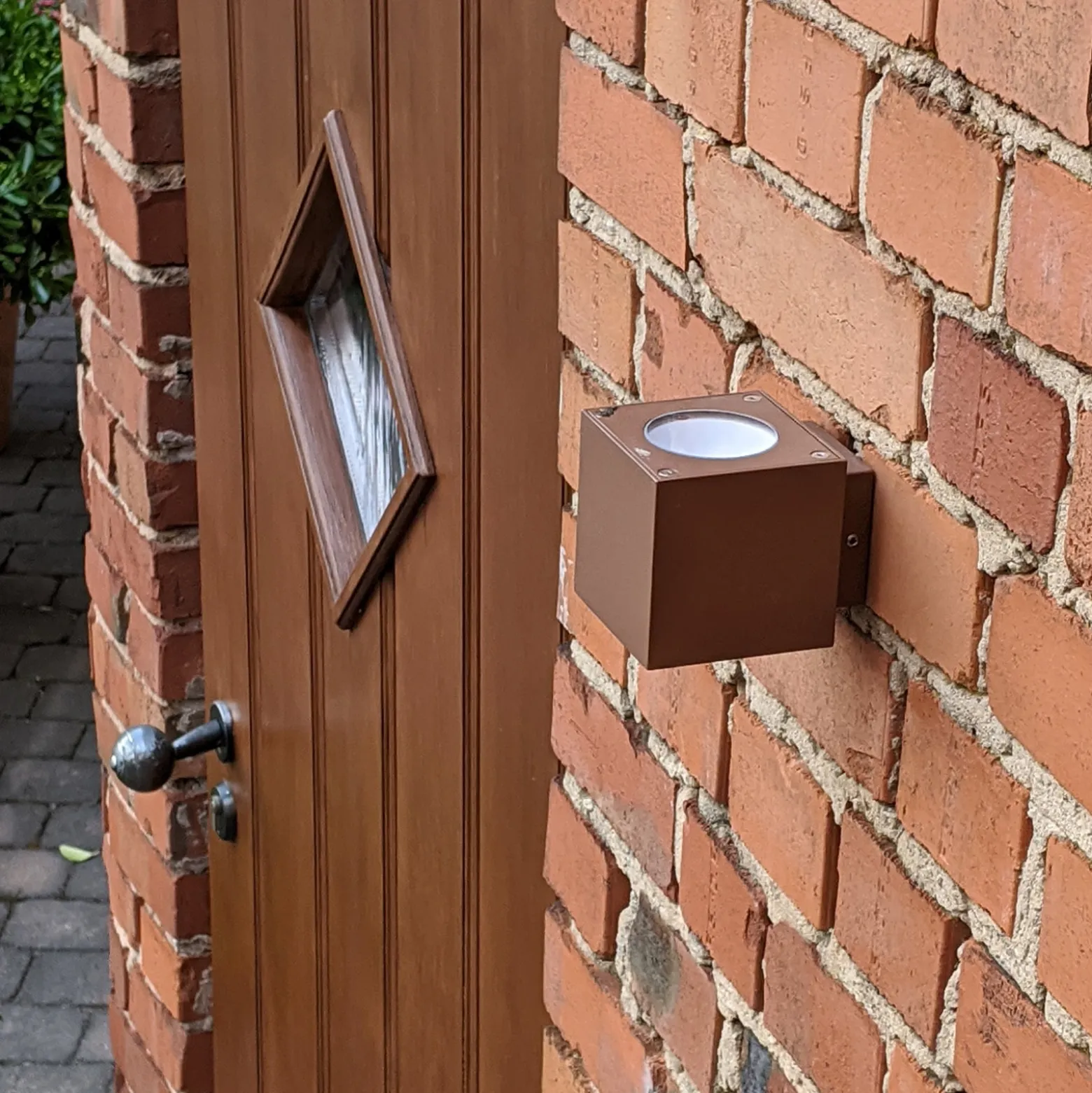 Lucande LED-ulkoseinävalaisin Jarno, ruoste, metalli, 9cm
