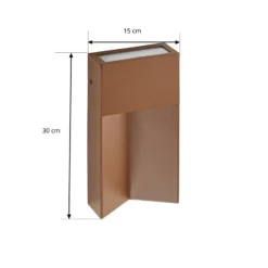 Lucande LED-ulkoseinävalaisin Kaholo, ruskea, CCT, IP44