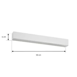 Lucande LED-ulkoseinävalaisin Lengo, 50 cm, valkoinen, alaspäin suunnattu, 3000