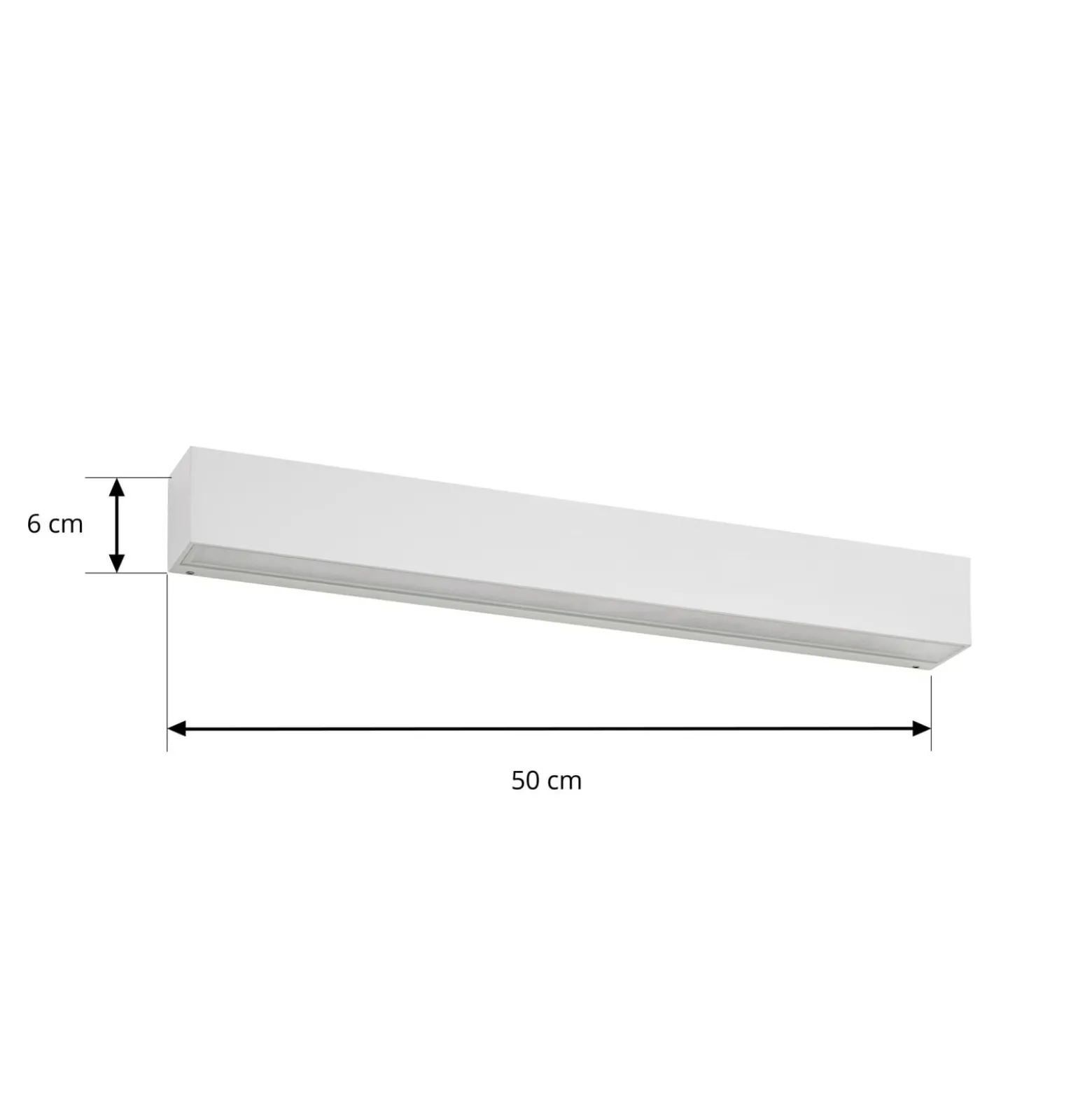 Lucande LED-ulkoseinävalaisin Lengo, 50 cm, valkoinen, alaspäin suunnattu, 3000