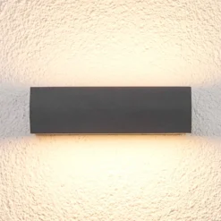 Lucande LED-ulkoseinävalaisin Lissi, 21 cm, antrasiitti, IP54