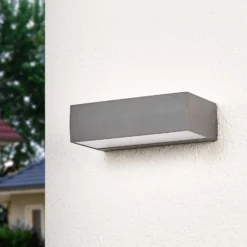 Lucande LED-ulkoseinävalaisin Lissi, 21 cm, antrasiitti, IP54