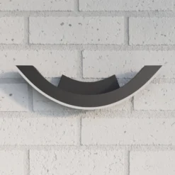 Lucande LED-ulkoseinävalaisin Puolikas, 30 cm, antrasiitti, IP54