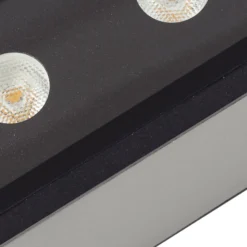 Lucande LED-ulkoseinävalaisin Selim, pituus 15,3 cm, musta