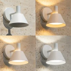 Lucande LED-ulkoseinävalaisin Tabena, mattavalkoinen, IP44, CCT