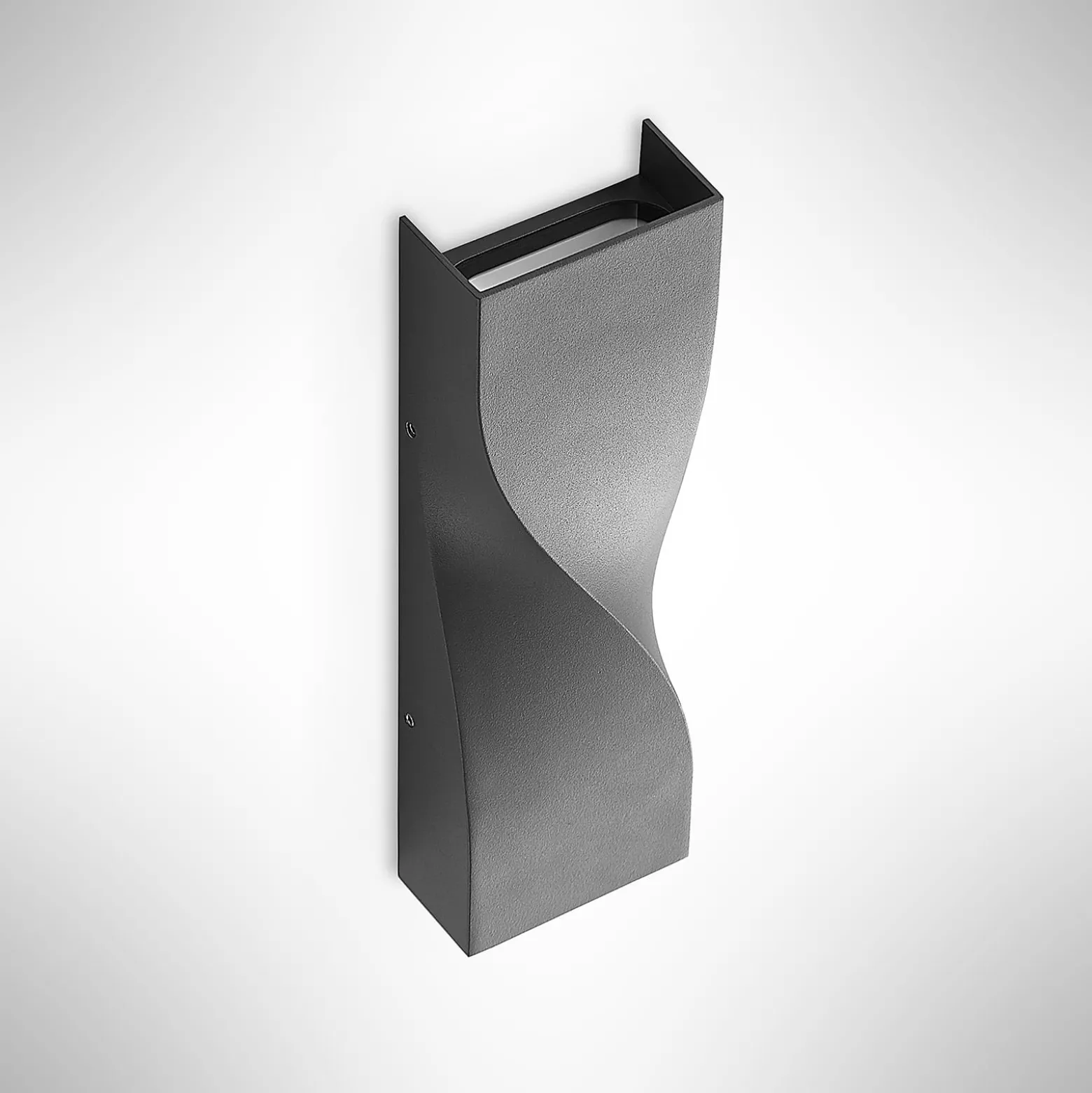 Lucande LED-ulkoseinävalaisin Tibelya, antrasiitti, ylös/alas, IP65