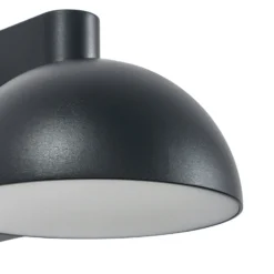 Lucande LED-ulkoseinävalaisin Velira, musta, metalli, IP54