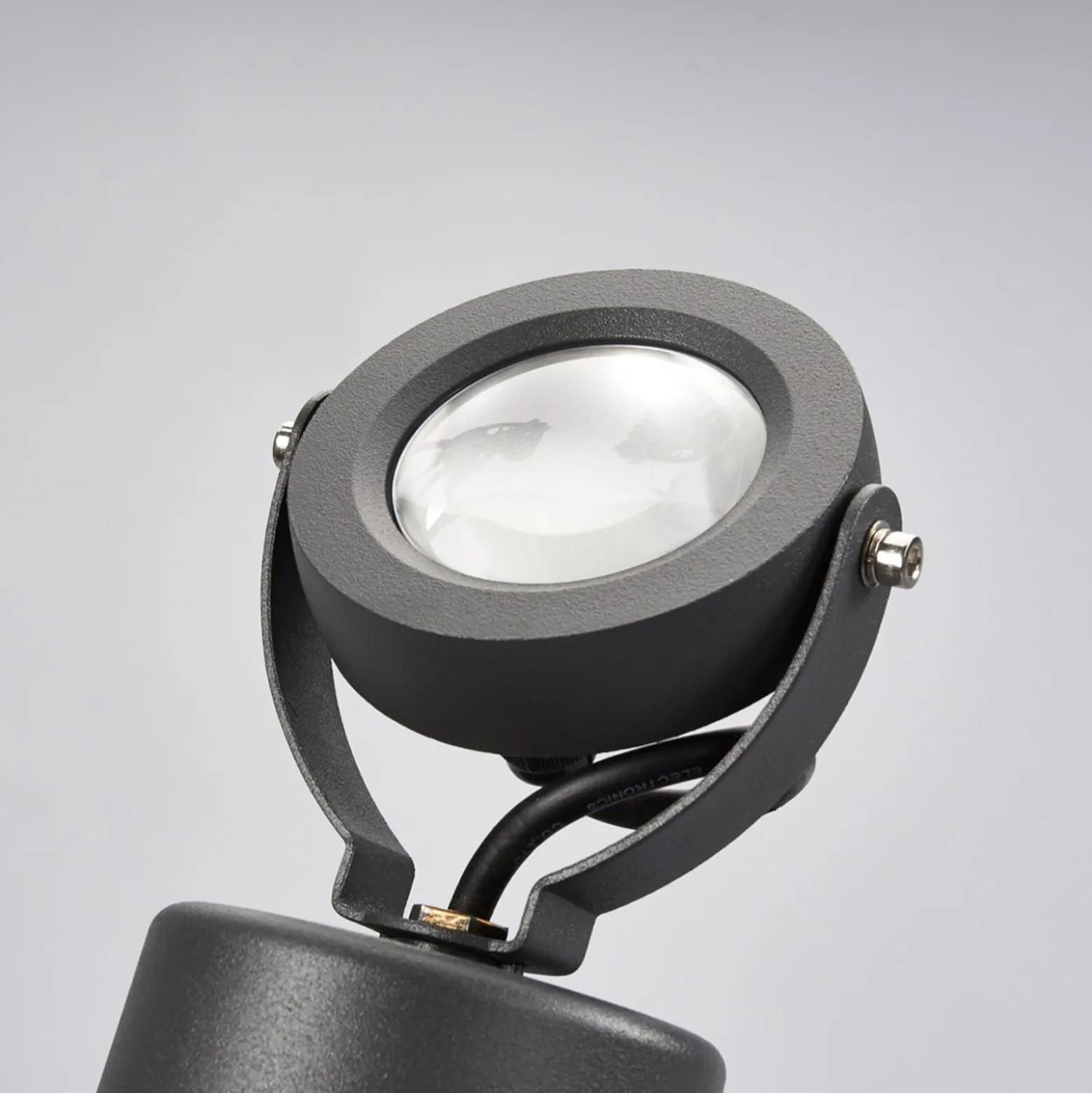 Lucande LED-ulkovalaisin Gavin, 33 cm, antrasiitti, alumiini, alumiinia