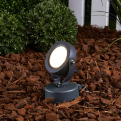 Lucande LED-ulkovalaisin Gavin, 33 cm, antrasiitti, alumiini, alumiinia