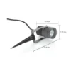 Lucande LED-ulkovalaisin Jon, maapiikki, säädettävissä, IP65