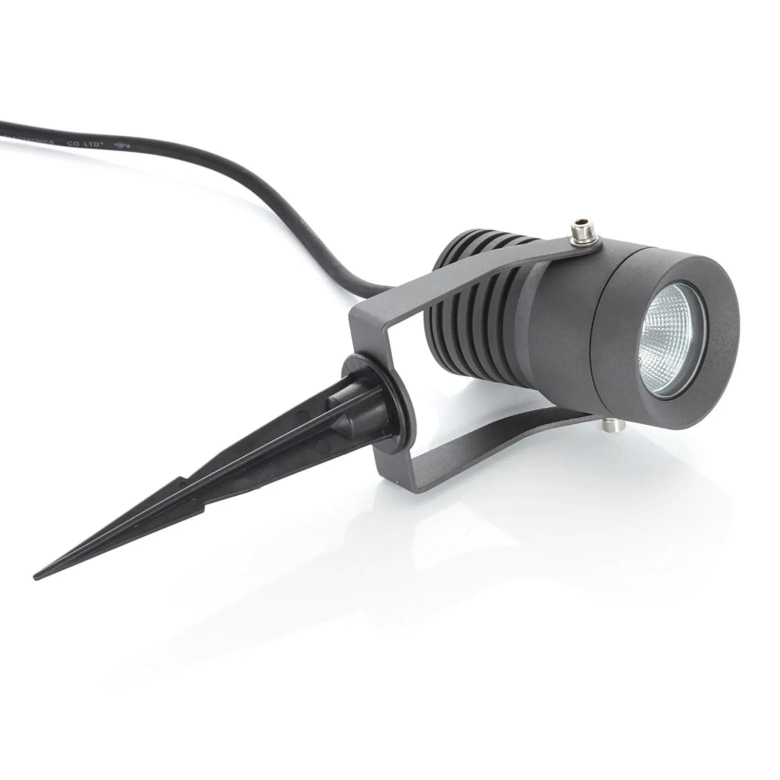 Lucande LED-ulkovalaisin Jon, maapiikki, säädettävissä, IP65