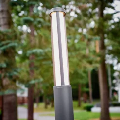 Lucande LED-ulkovalaisin Sidny, 220 cm, antrasiitti, IP54